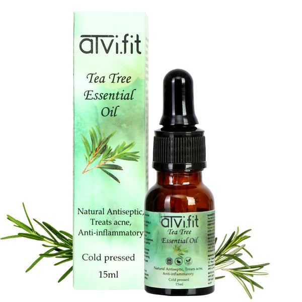 Tea Tree Oil for Skin, Hair, Face | Reduces Acne, Promotes Blemish Free Skin, Improves Hair Growth | 15ML