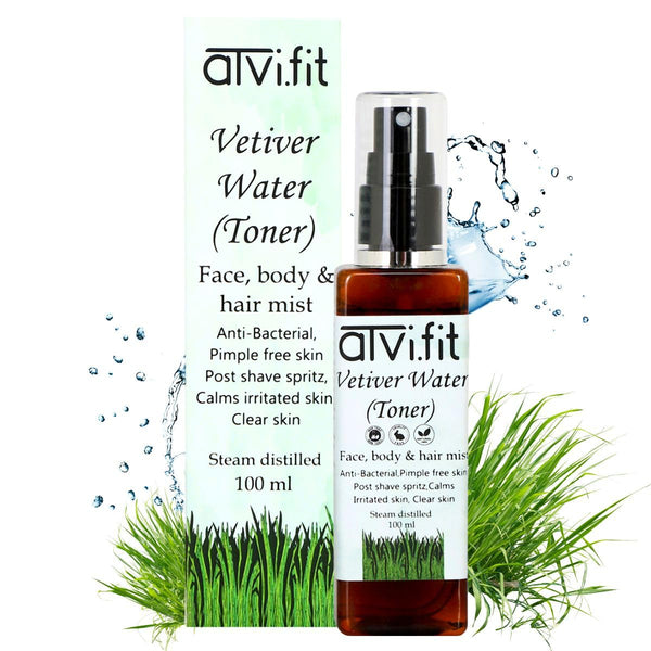 Natural Vetiver Hydrosol | Vetiver Water, Toner for Clear, Calm, and Even Skin | Alcohol and Paraben Free 150ml